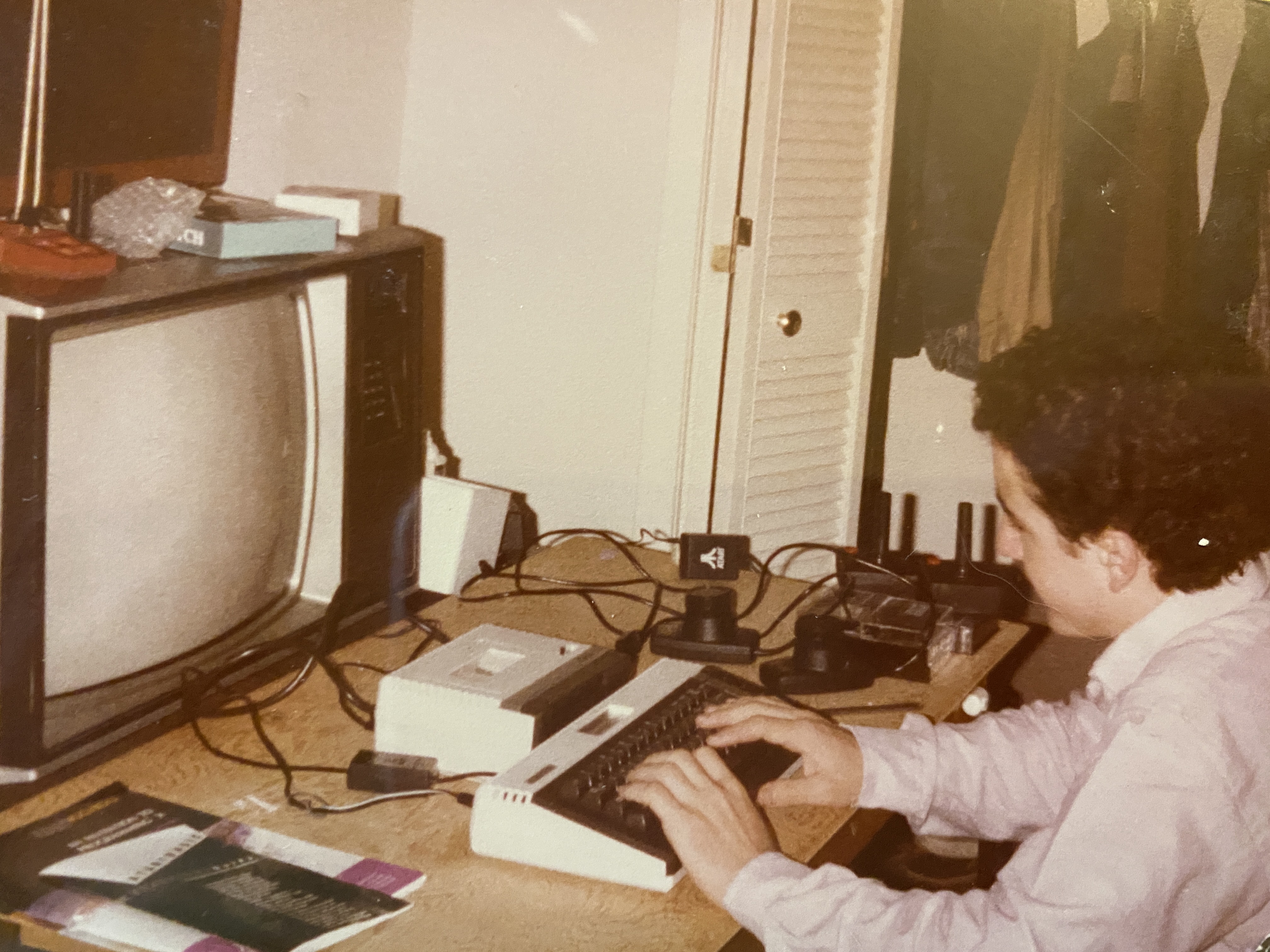Coding on my Atari 800XL Christmas Day 1983.
